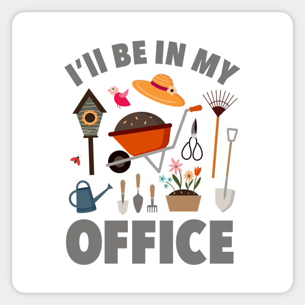 I'll Be In My Office Sticker by Plantitas